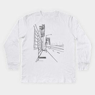 George Washington Bridge Kids Long Sleeve T-Shirt